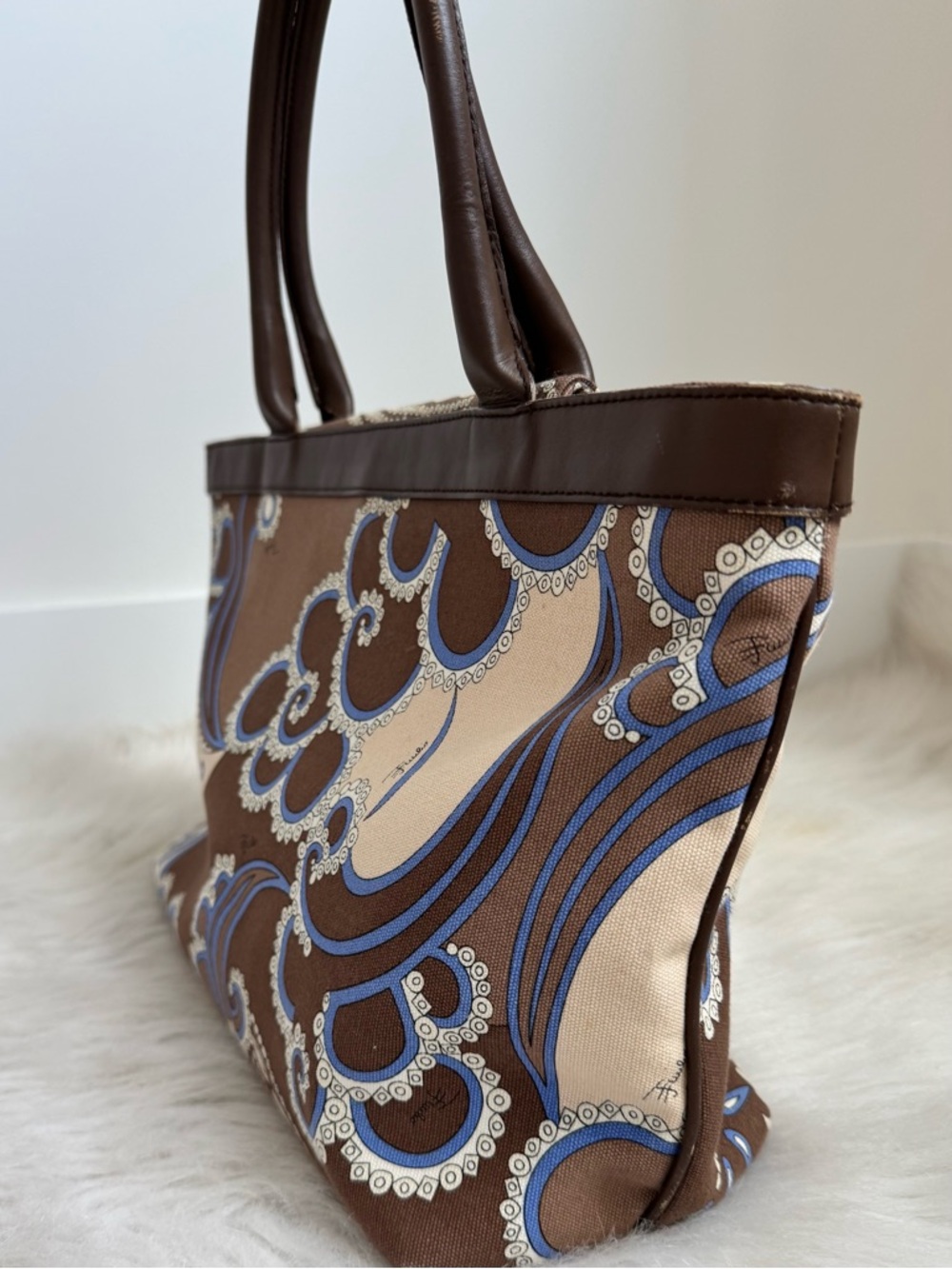 Authentic brown Emilio Pucci tote bag - Picture 3 of 9